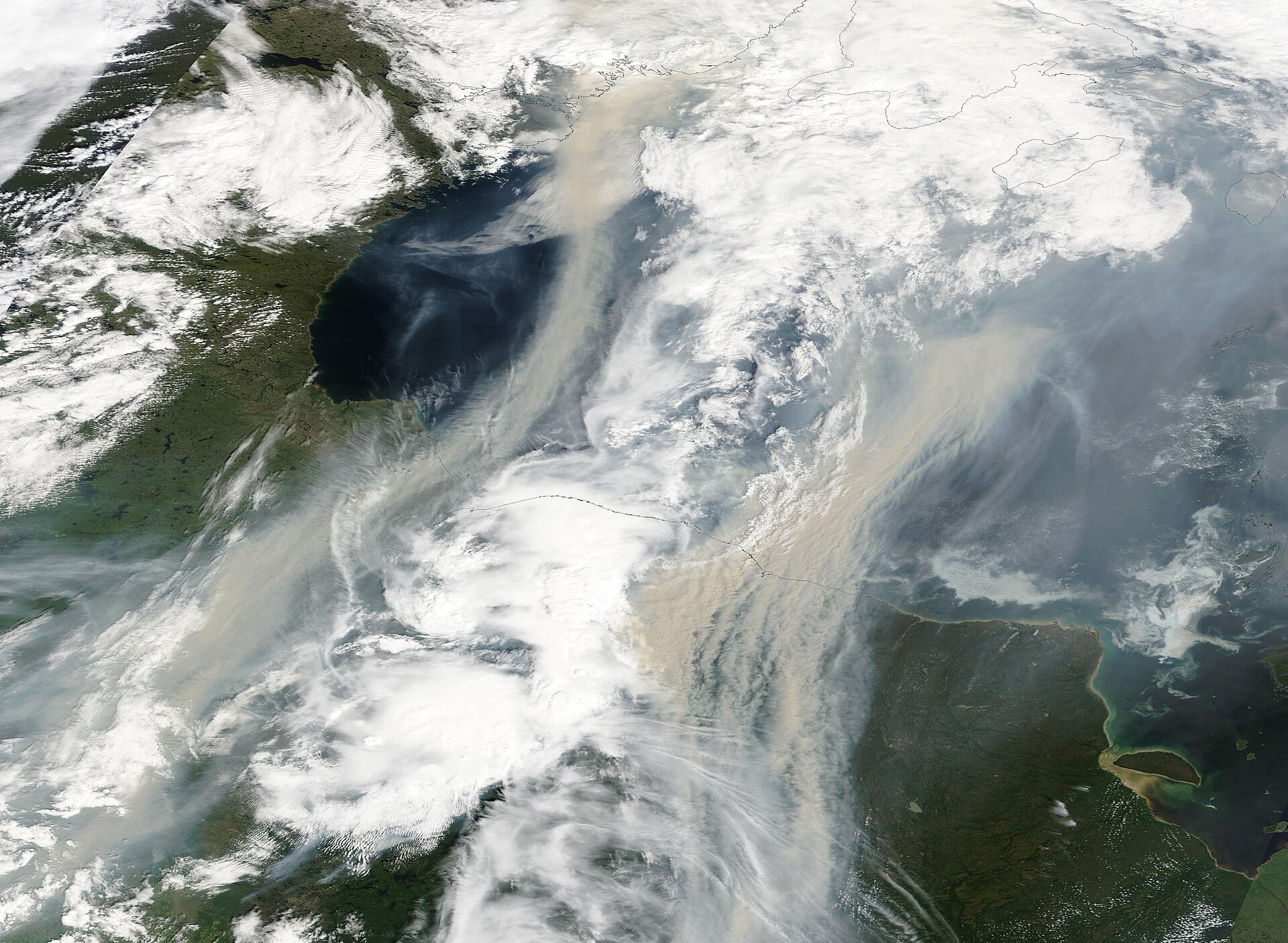 Heavy Smoke over Canada (MODIS 2025-07-14)