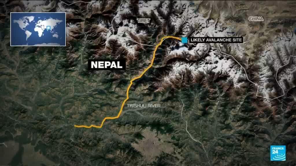 How a glacier collapse is believed to have caused Nepal-Tibet disaster
