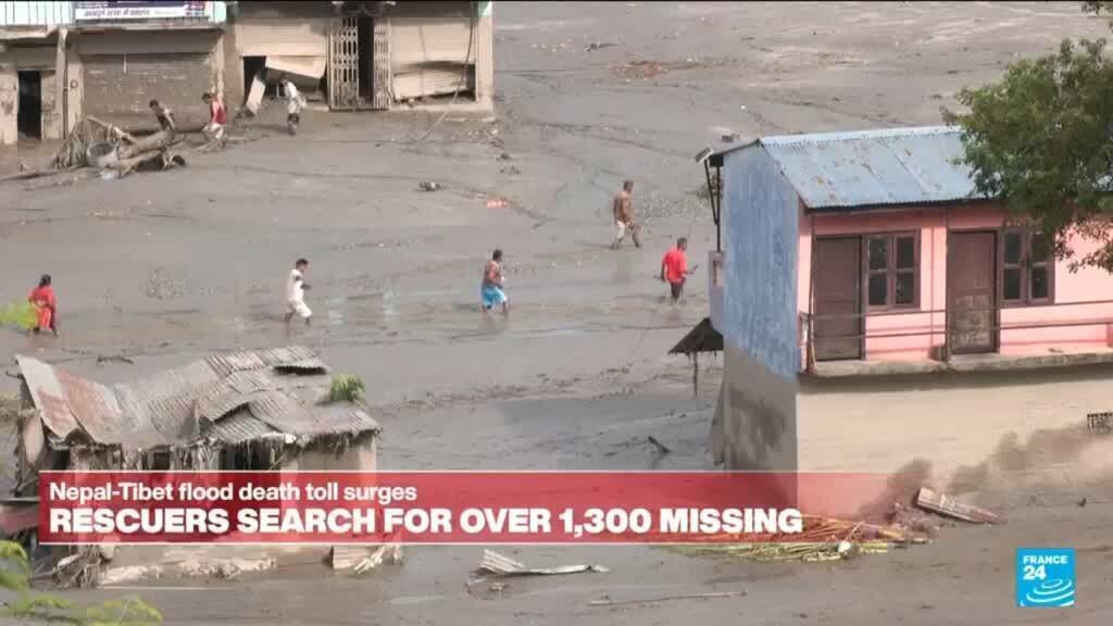 'Extremely challenging' conditions hamper Nepal-Tibet flood rescue efforts
